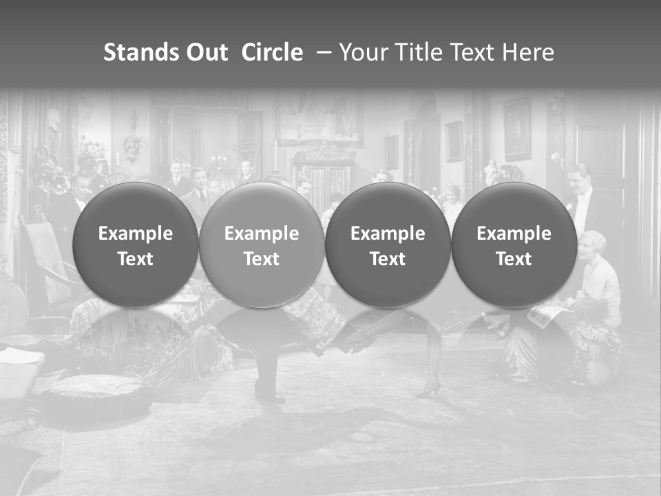 Exquisite Ornate Large Group Of People PowerPoint Template