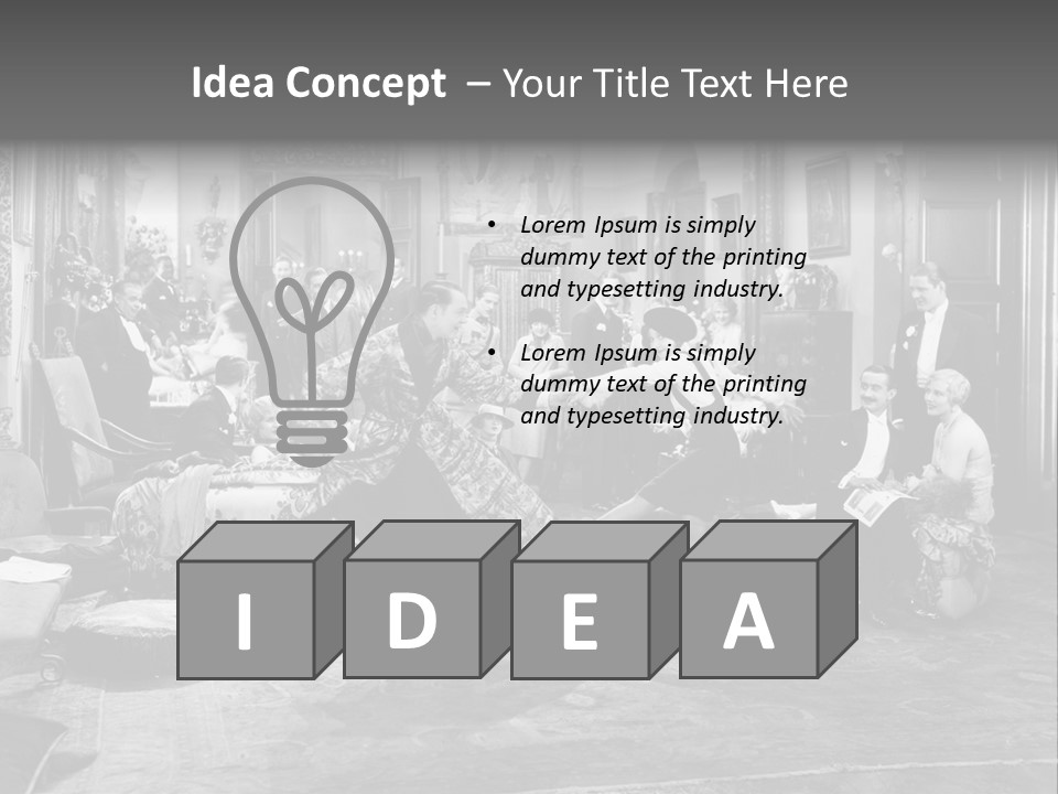 Exquisite Ornate Large Group Of People PowerPoint Template