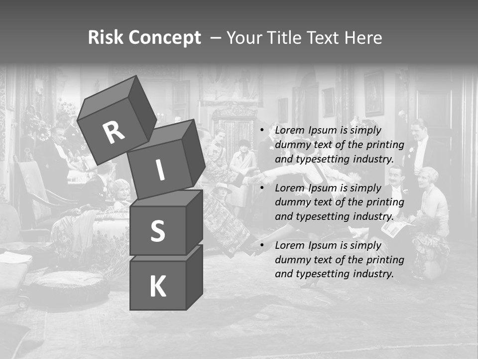 Exquisite Ornate Large Group Of People PowerPoint Template