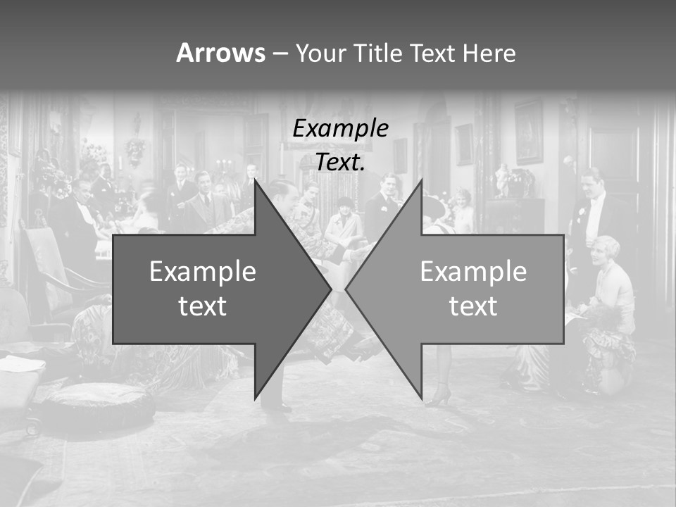 Exquisite Ornate Large Group Of People PowerPoint Template