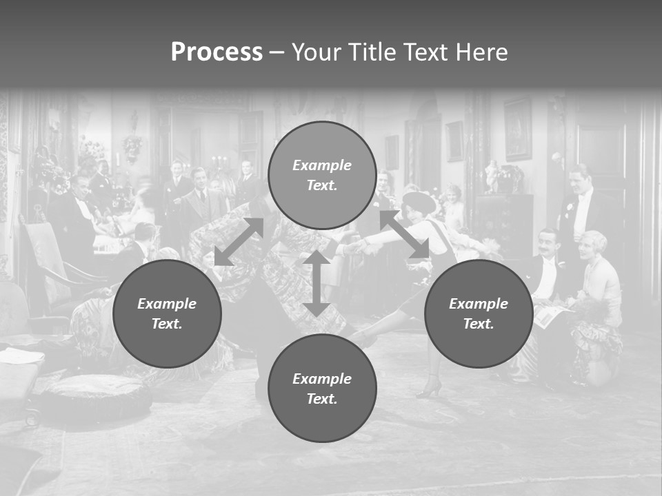 Exquisite Ornate Large Group Of People PowerPoint Template