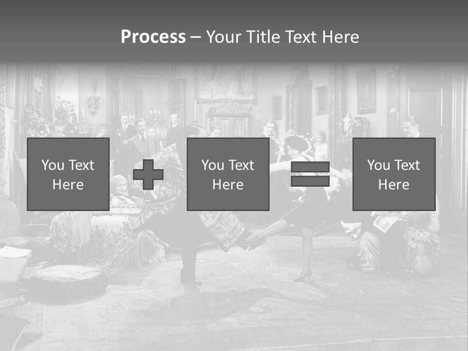 Exquisite Ornate Large Group Of People PowerPoint Template