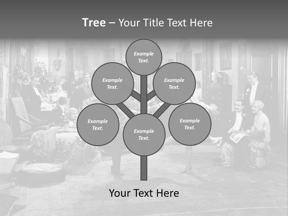 Exquisite Ornate Large Group Of People PowerPoint Template