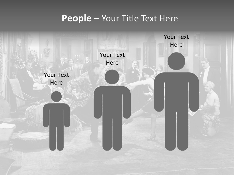 Exquisite Ornate Large Group Of People PowerPoint Template