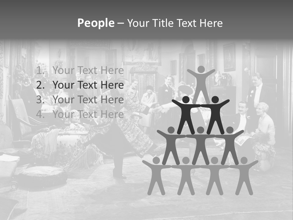 Exquisite Ornate Large Group Of People PowerPoint Template