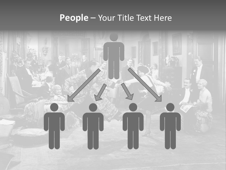 Exquisite Ornate Large Group Of People PowerPoint Template