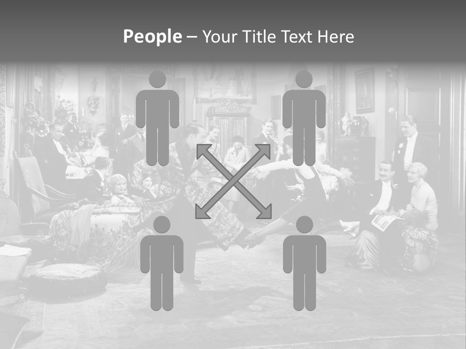 Exquisite Ornate Large Group Of People PowerPoint Template