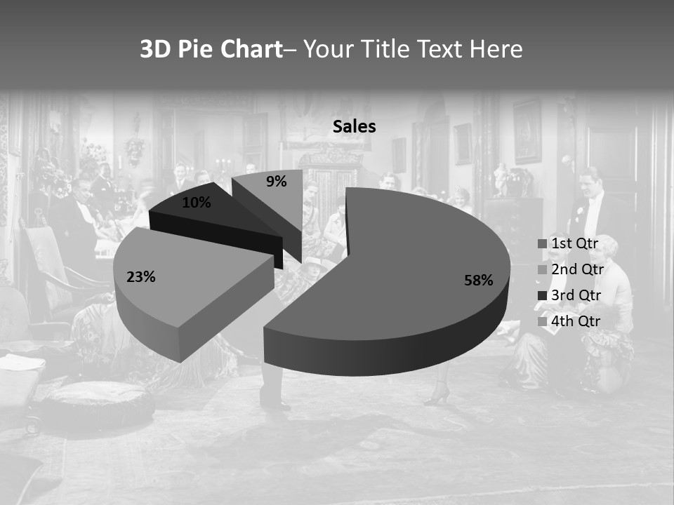 Exquisite Ornate Large Group Of People PowerPoint Template