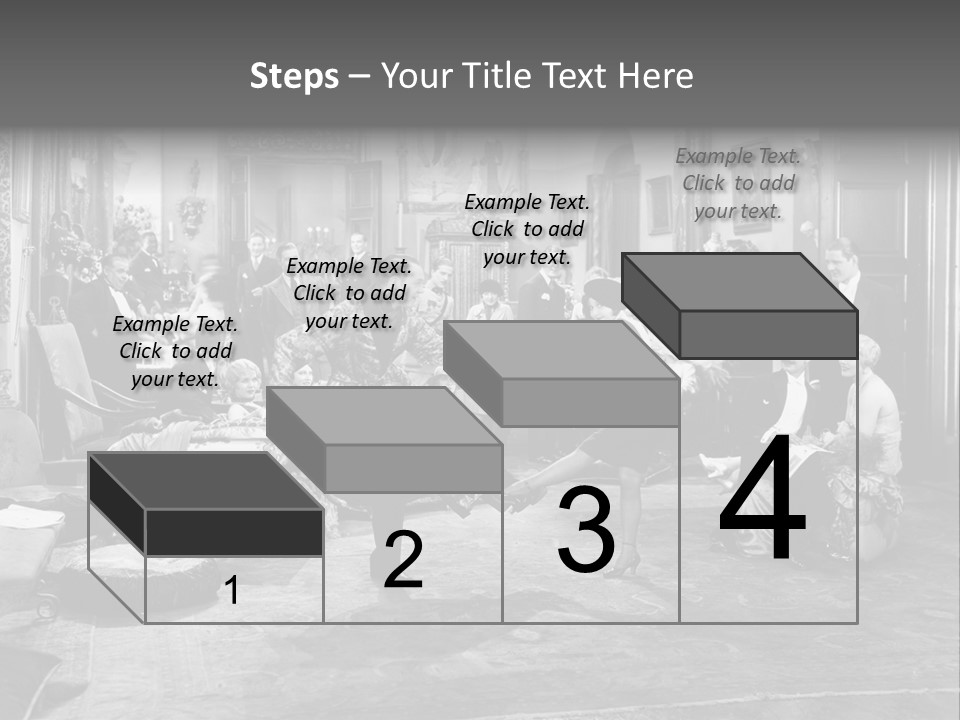 Exquisite Ornate Large Group Of People PowerPoint Template