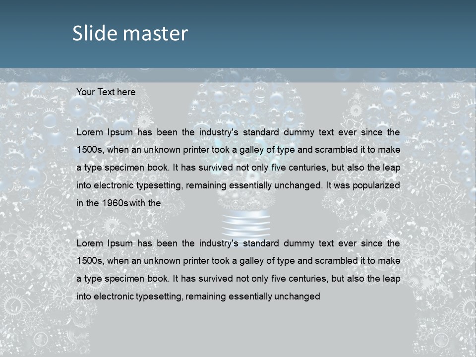 Electricity Creativity Male PowerPoint Template