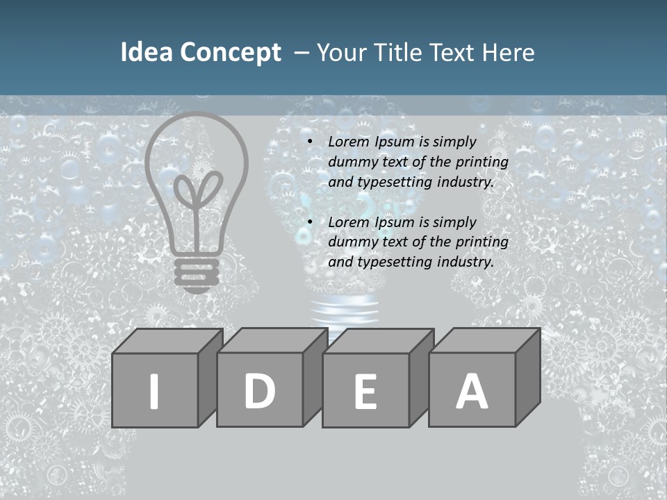 Electricity Creativity Male PowerPoint Template