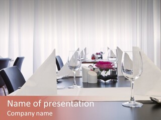 Industry Restaurant Interior Purple PowerPoint Template