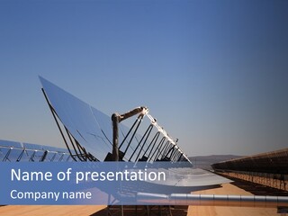 Utility Solar Thermal Copyspace PowerPoint Template