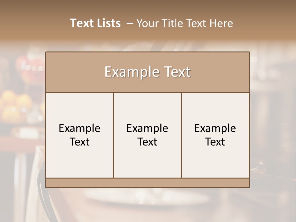 Objects Food Containers PowerPoint Template