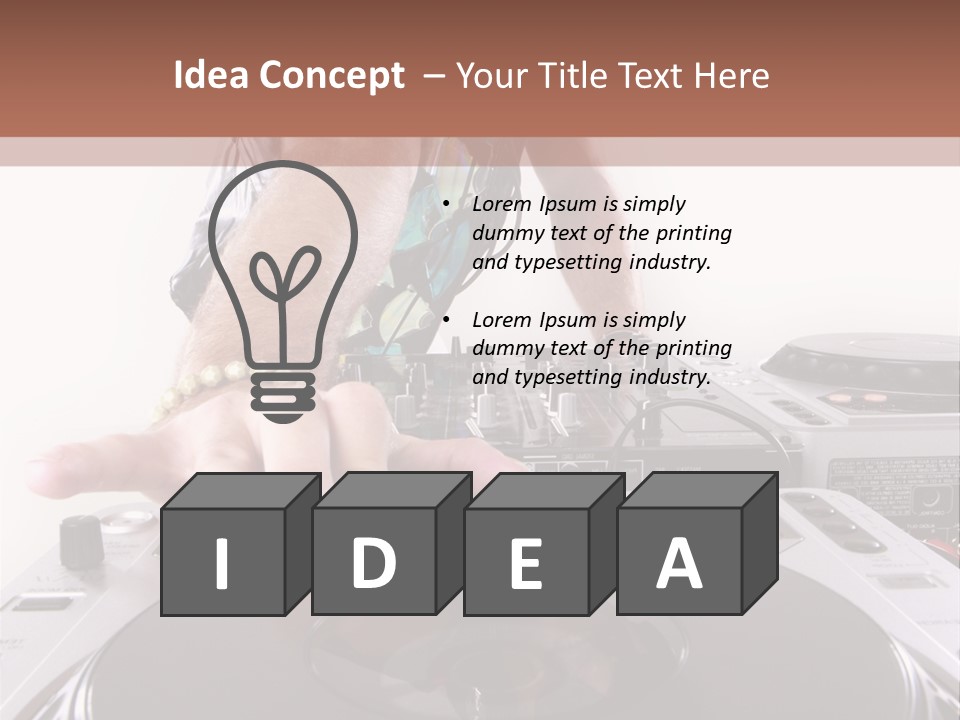 Jockey Stereo Disc PowerPoint Template