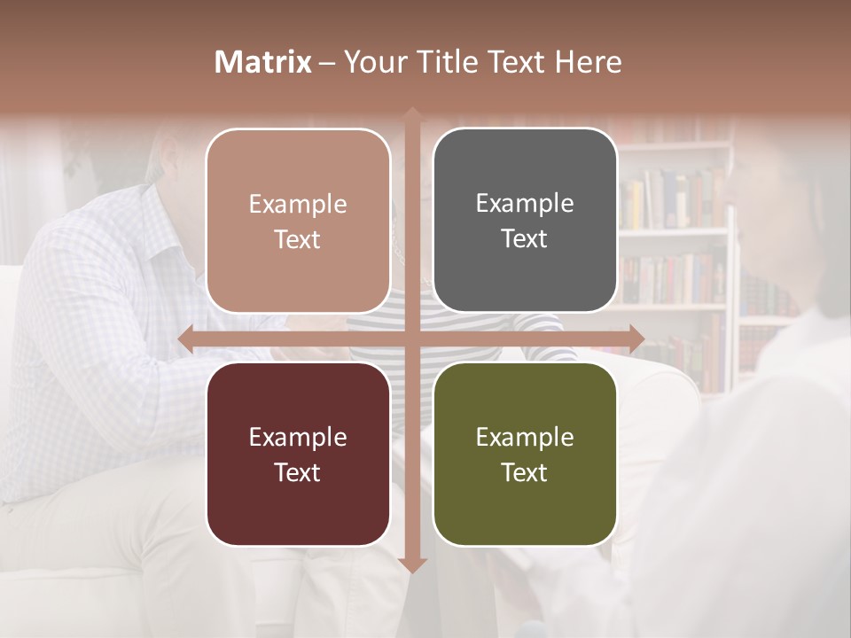 A Man And Woman Sitting On A Couch Talking To Each Other PowerPoint Template