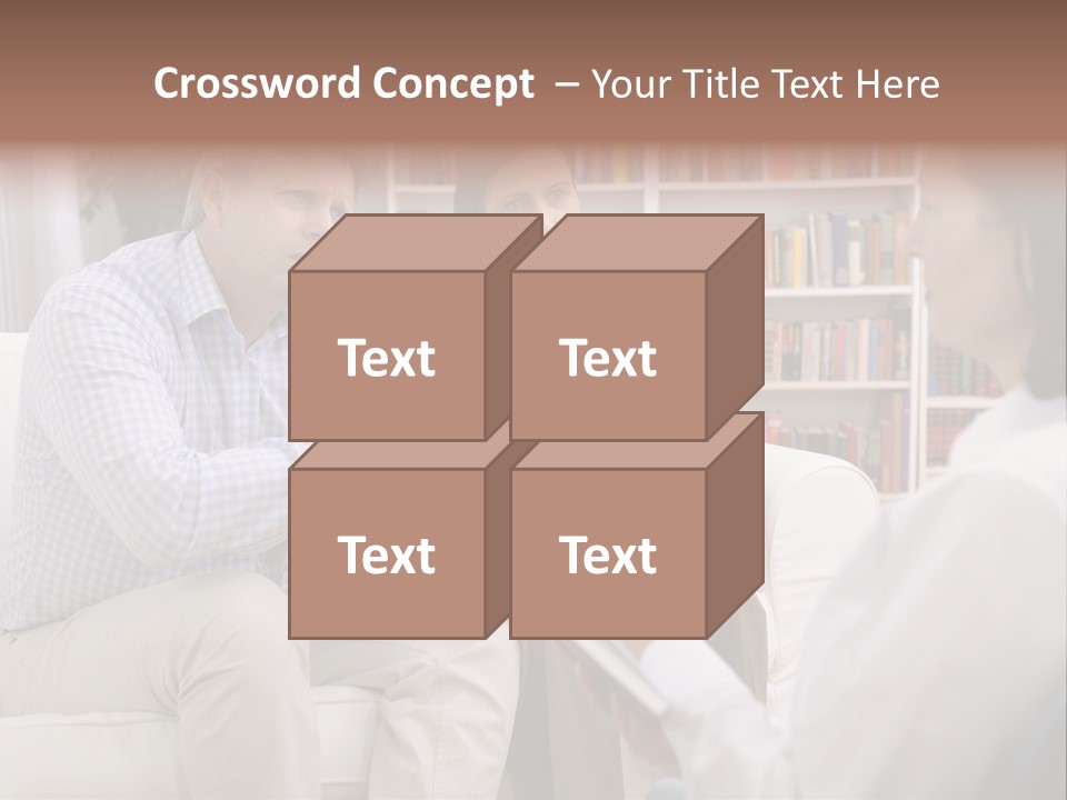 A Man And Woman Sitting On A Couch Talking To Each Other PowerPoint Template
