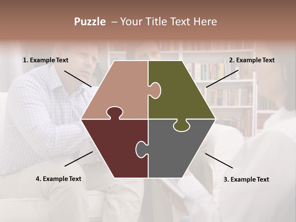 A Man And Woman Sitting On A Couch Talking To Each Other PowerPoint Template