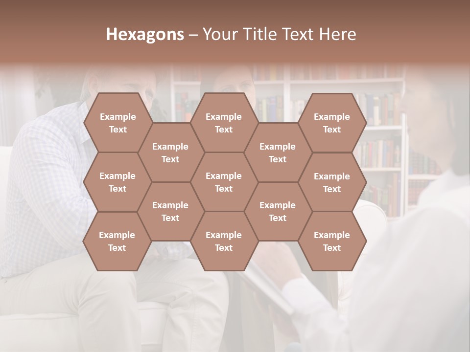 A Man And Woman Sitting On A Couch Talking To Each Other PowerPoint Template