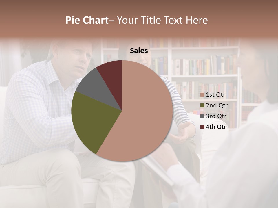 A Man And Woman Sitting On A Couch Talking To Each Other PowerPoint Template