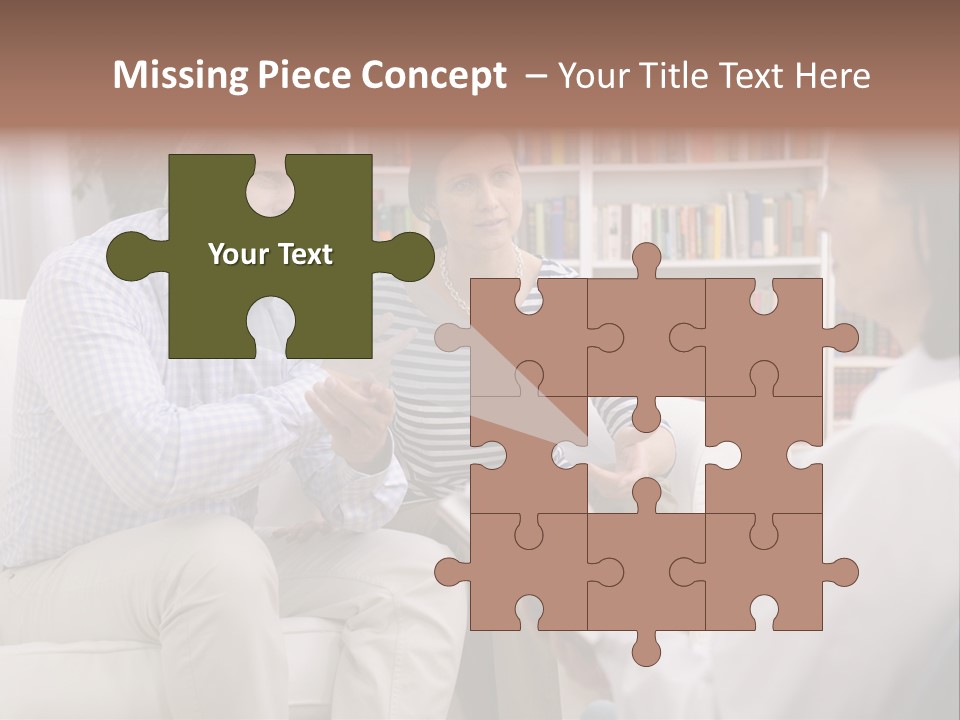 A Man And Woman Sitting On A Couch Talking To Each Other PowerPoint Template