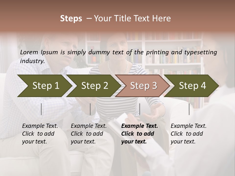 A Man And Woman Sitting On A Couch Talking To Each Other PowerPoint Template