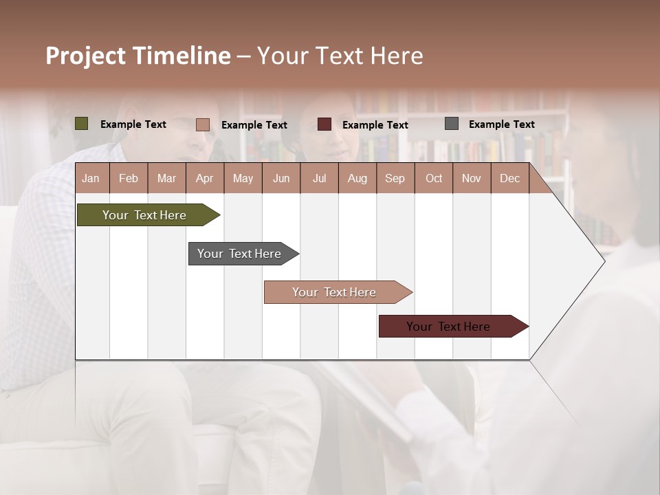 A Man And Woman Sitting On A Couch Talking To Each Other PowerPoint Template