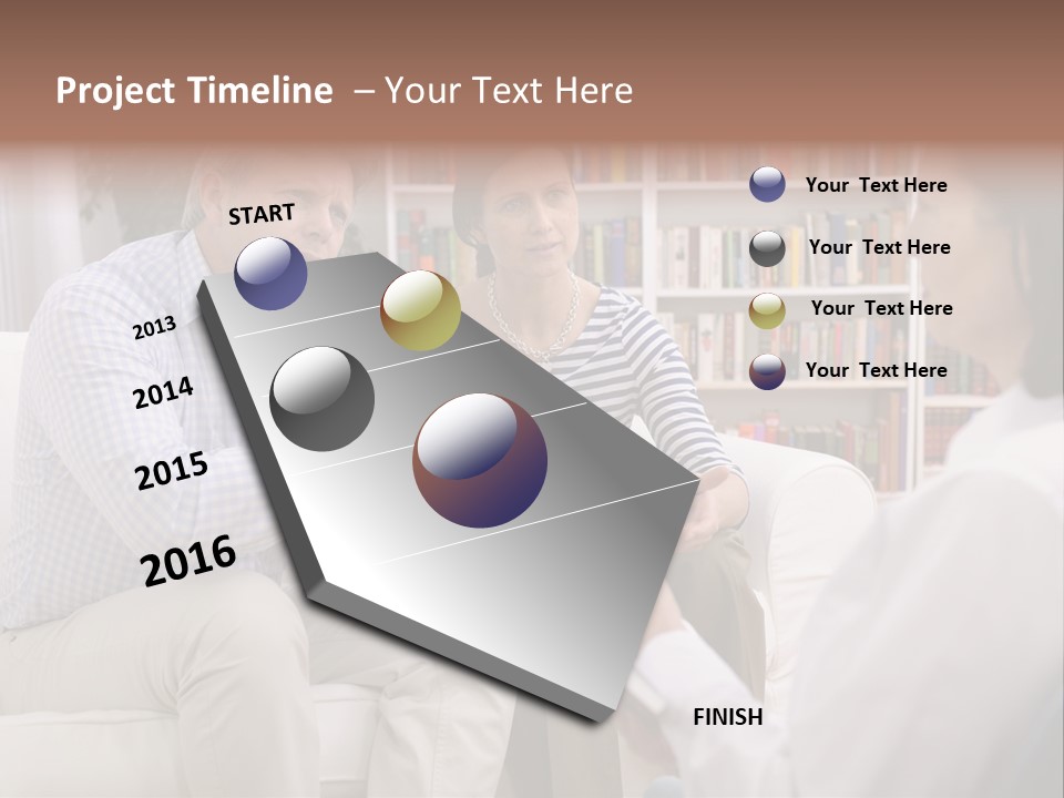 A Man And Woman Sitting On A Couch Talking To Each Other PowerPoint Template