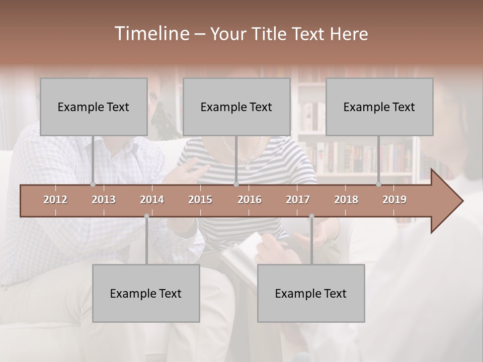A Man And Woman Sitting On A Couch Talking To Each Other PowerPoint Template