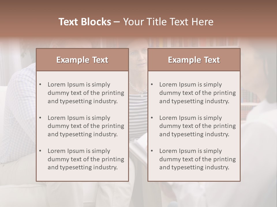 A Man And Woman Sitting On A Couch Talking To Each Other PowerPoint Template