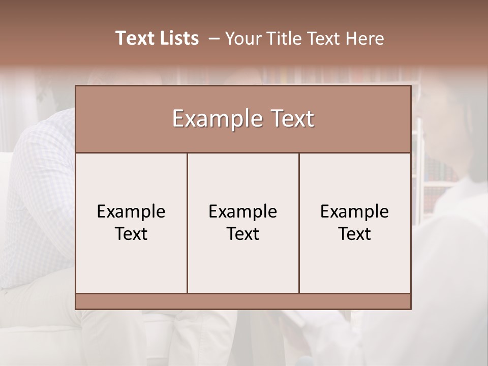 A Man And Woman Sitting On A Couch Talking To Each Other PowerPoint Template