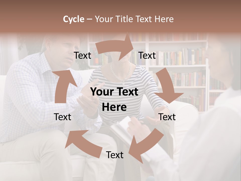 A Man And Woman Sitting On A Couch Talking To Each Other PowerPoint Template