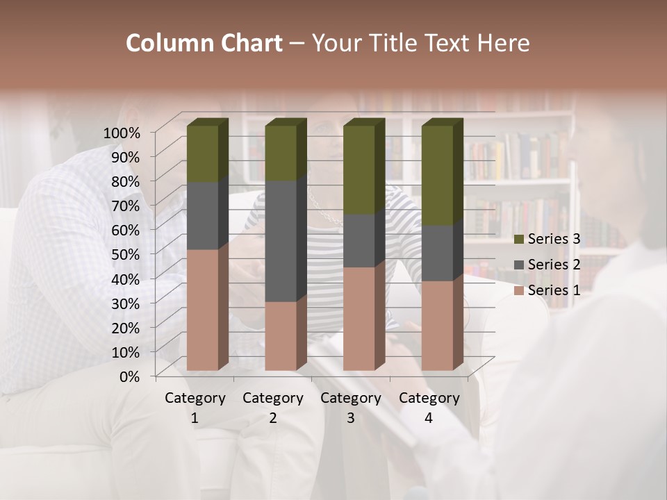 A Man And Woman Sitting On A Couch Talking To Each Other PowerPoint Template