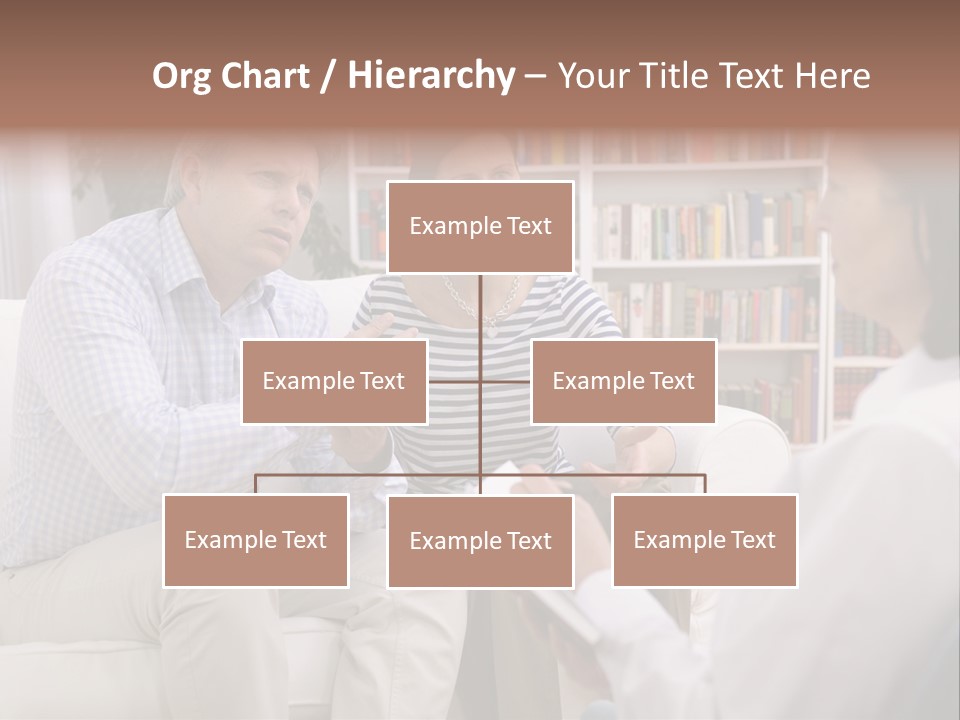 A Man And Woman Sitting On A Couch Talking To Each Other PowerPoint Template