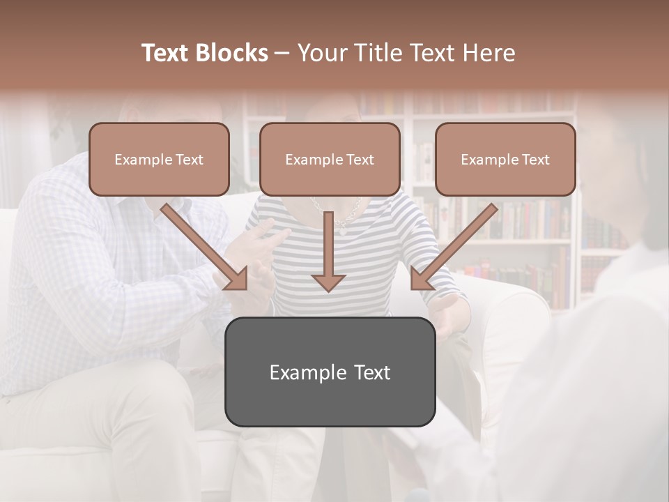 A Man And Woman Sitting On A Couch Talking To Each Other PowerPoint Template