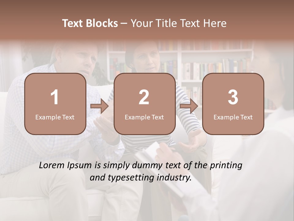 A Man And Woman Sitting On A Couch Talking To Each Other PowerPoint Template