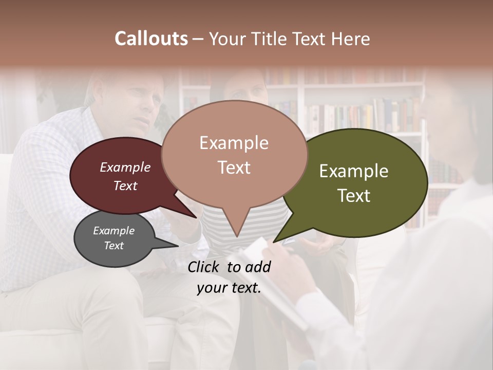 A Man And Woman Sitting On A Couch Talking To Each Other PowerPoint Template