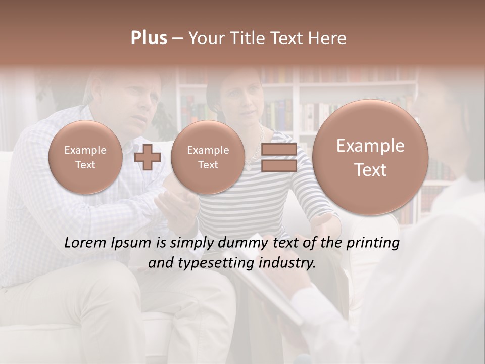 A Man And Woman Sitting On A Couch Talking To Each Other PowerPoint Template