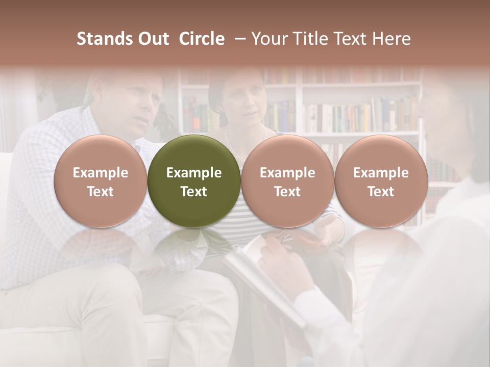 A Man And Woman Sitting On A Couch Talking To Each Other PowerPoint Template