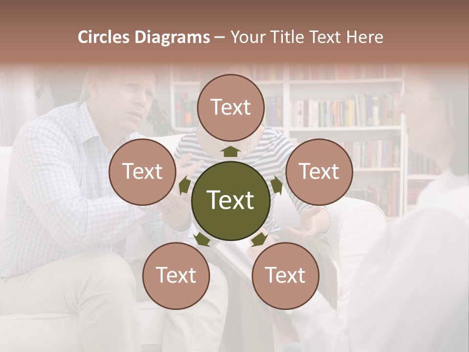 A Man And Woman Sitting On A Couch Talking To Each Other PowerPoint Template