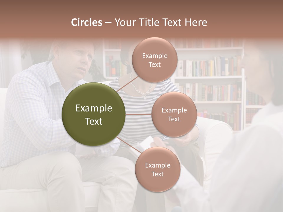 A Man And Woman Sitting On A Couch Talking To Each Other PowerPoint Template