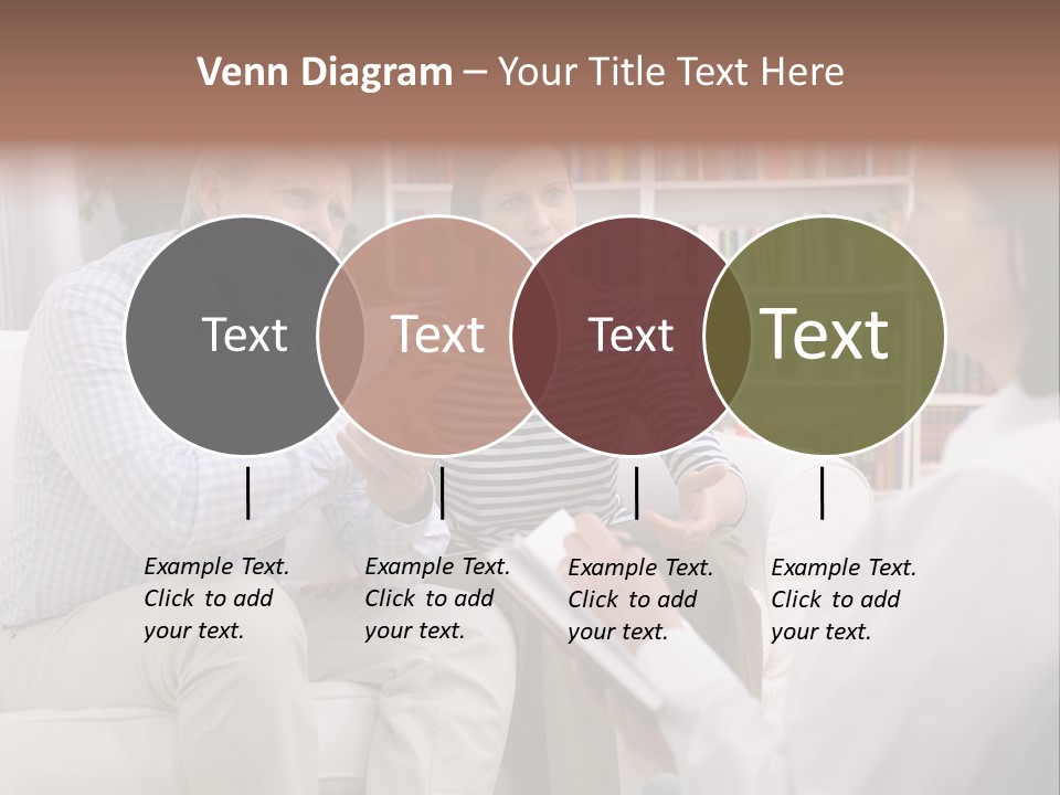 A Man And Woman Sitting On A Couch Talking To Each Other PowerPoint Template