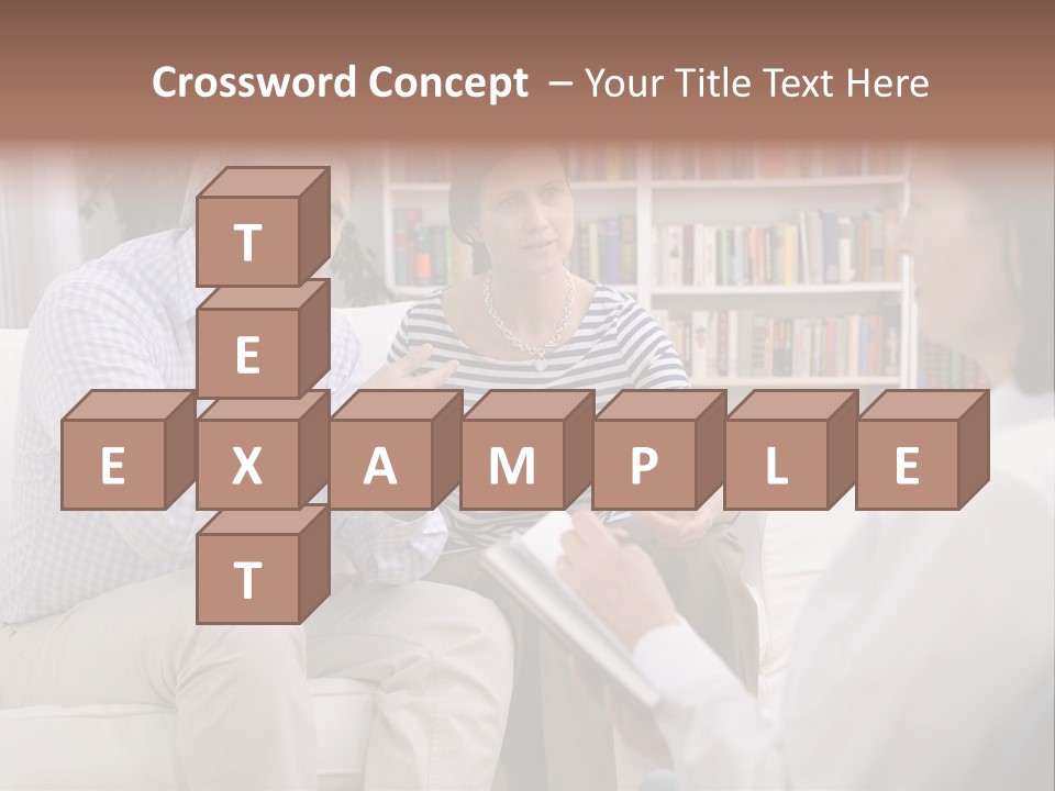 A Man And Woman Sitting On A Couch Talking To Each Other PowerPoint Template