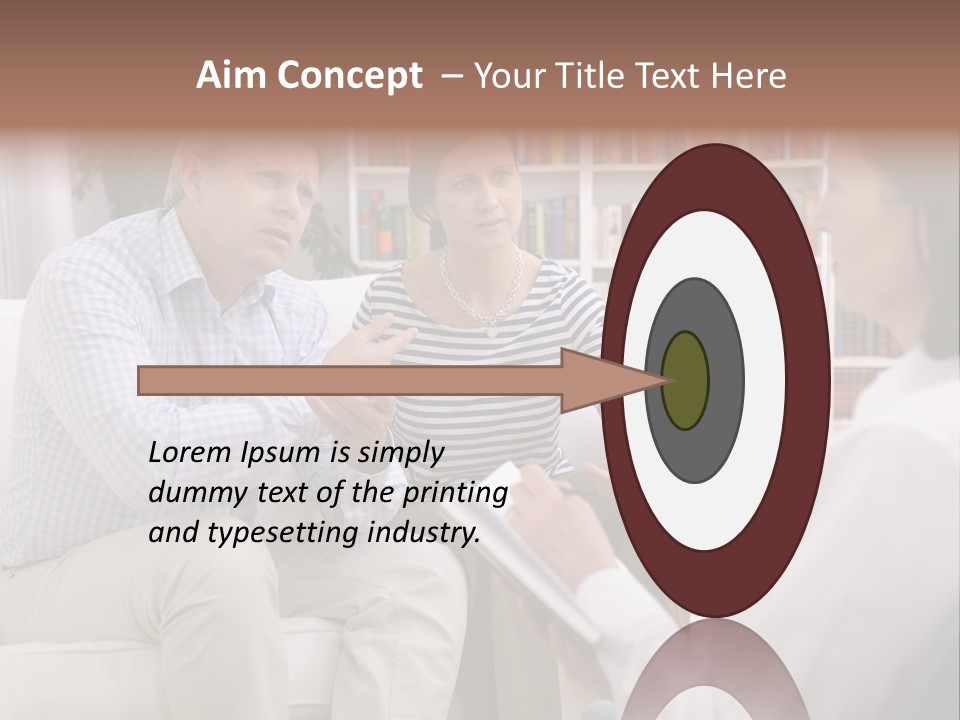 A Man And Woman Sitting On A Couch Talking To Each Other PowerPoint Template