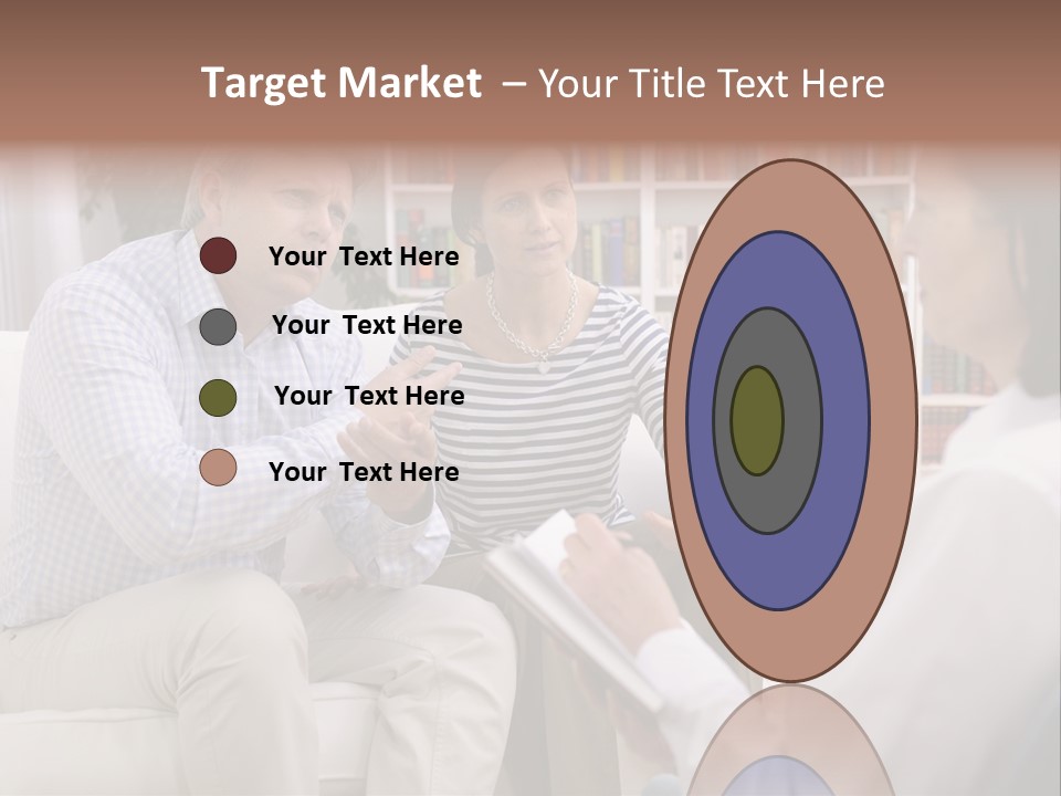 A Man And Woman Sitting On A Couch Talking To Each Other PowerPoint Template