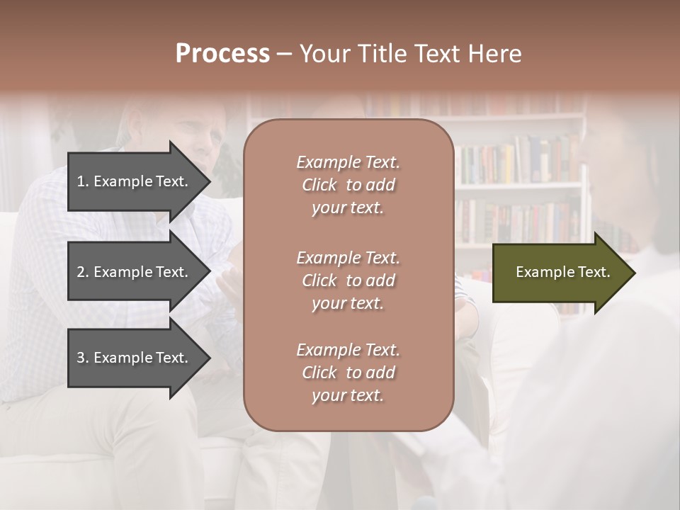 A Man And Woman Sitting On A Couch Talking To Each Other PowerPoint Template