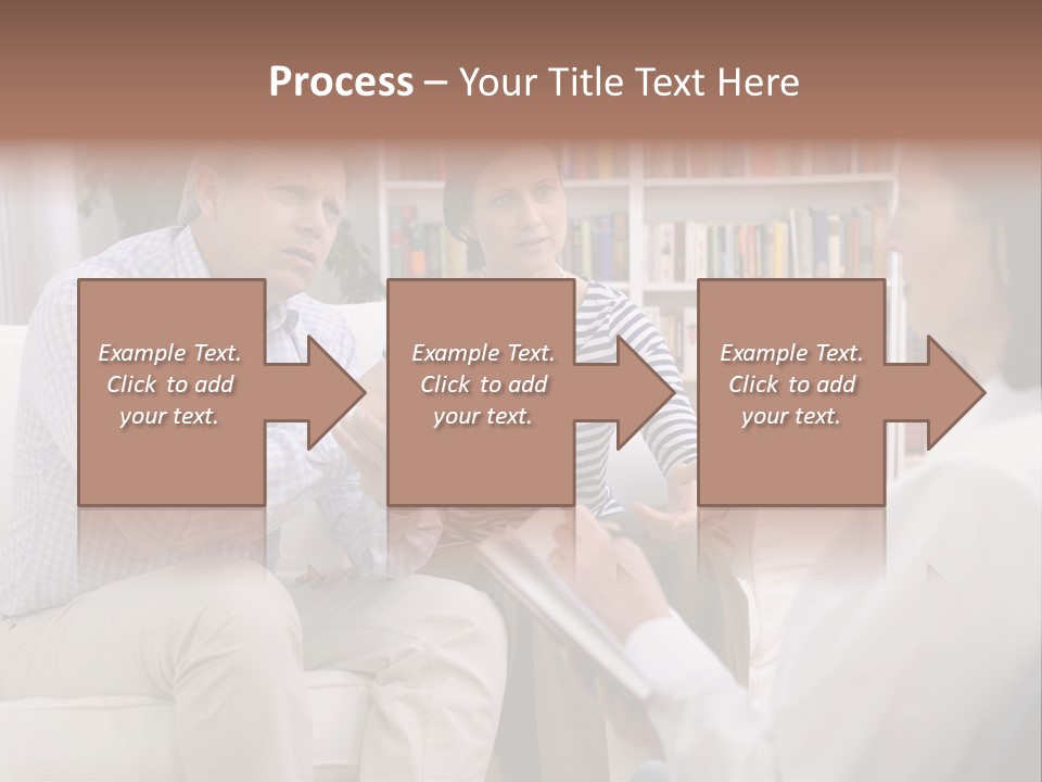 A Man And Woman Sitting On A Couch Talking To Each Other PowerPoint Template