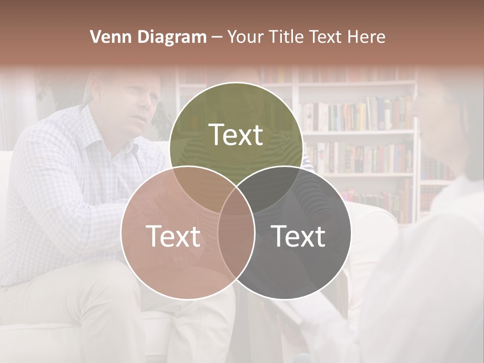 A Man And Woman Sitting On A Couch Talking To Each Other PowerPoint Template