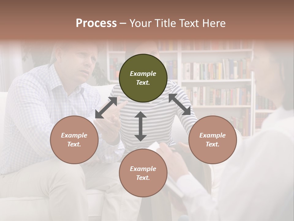 A Man And Woman Sitting On A Couch Talking To Each Other PowerPoint Template