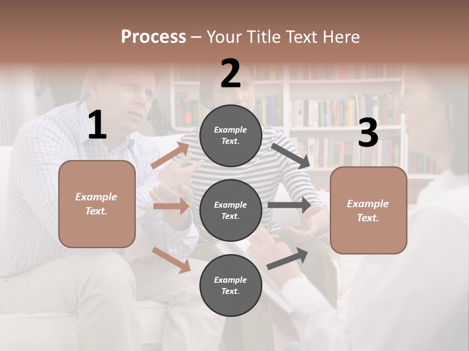 A Man And Woman Sitting On A Couch Talking To Each Other PowerPoint Template